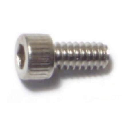 #4-40 Socket Head Cap Screw, 18-8 Stainless Steel, 1/4 In Length, 10 PK